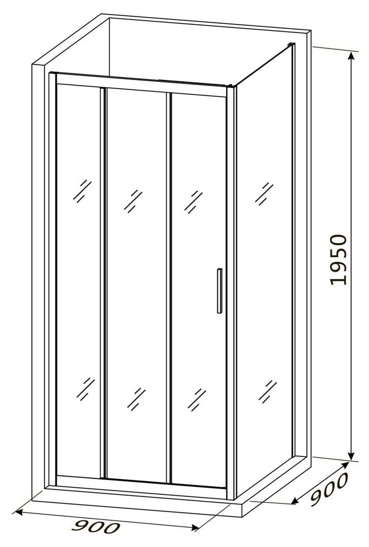 Душевой уголок Roxen Prima 90x90, 55080-90