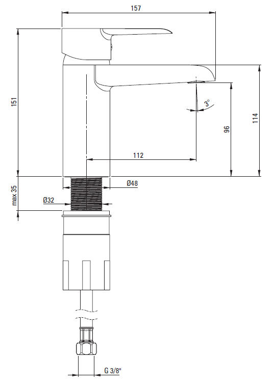 Смеситель для раковины Deante Corio, BFC_020M