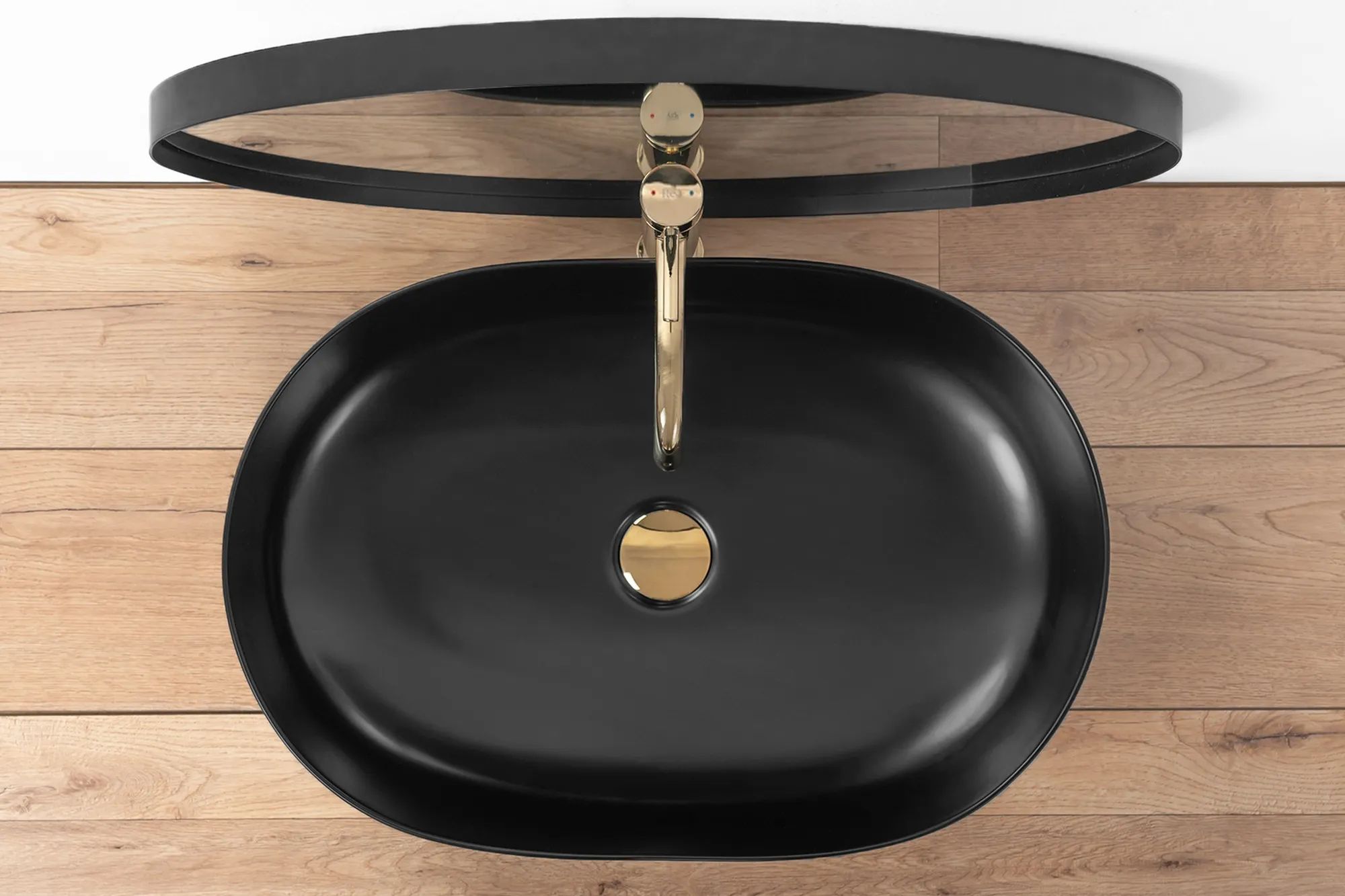 Умывальник Rea Cleo Black Matt 60.5x41, REA-U0035