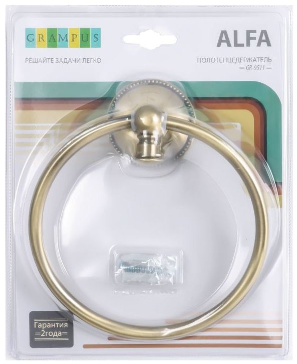 Полотенцедержатель кольцо Grampus Alfa, GR-9511