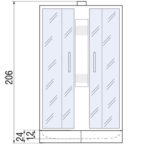 Душевая кабина River NARA Б/К 90/70/24 МТ