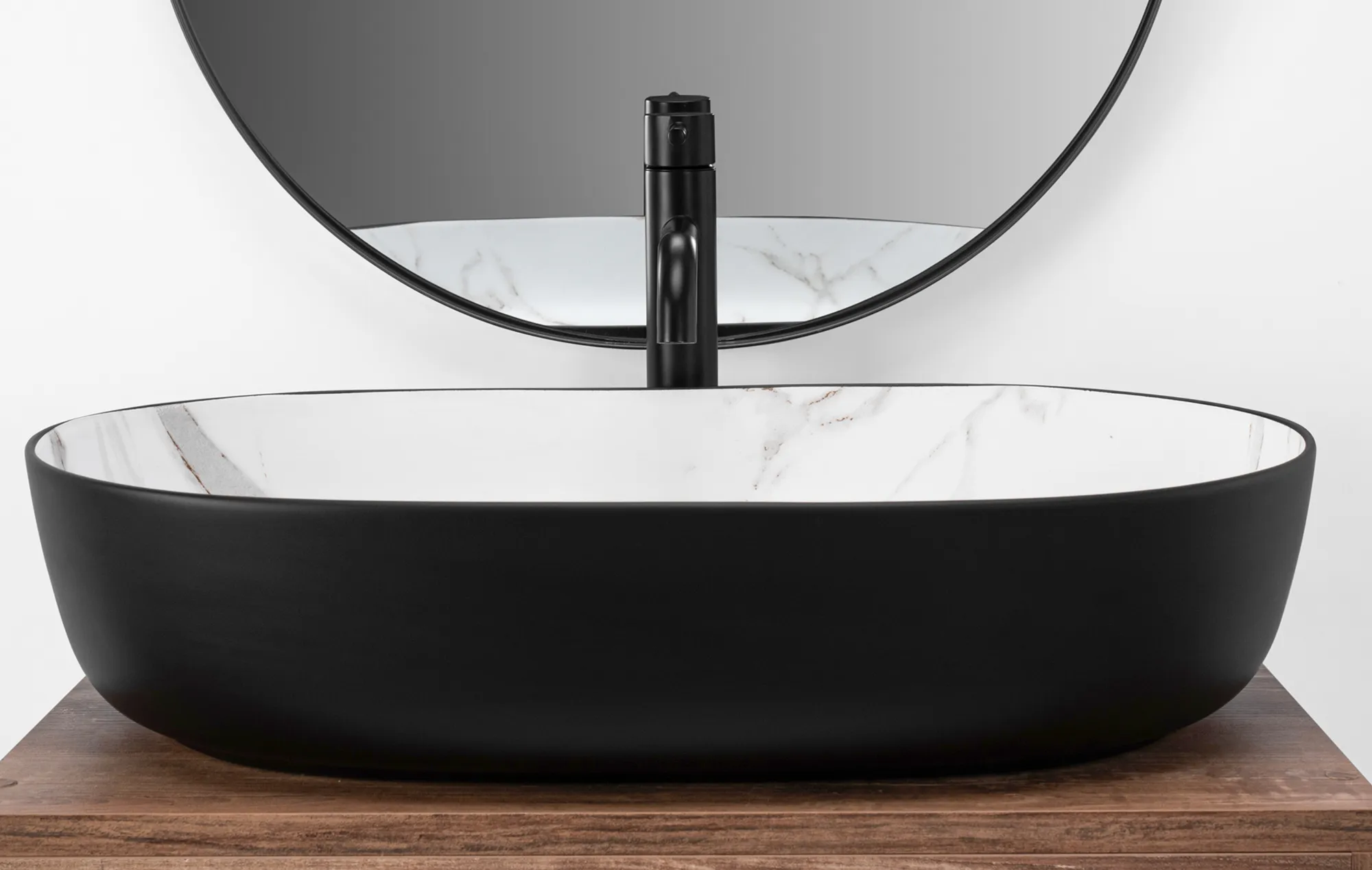 Умывальник Rea Cleo Black/Aiax Matt 60.5x41, REA-U6625