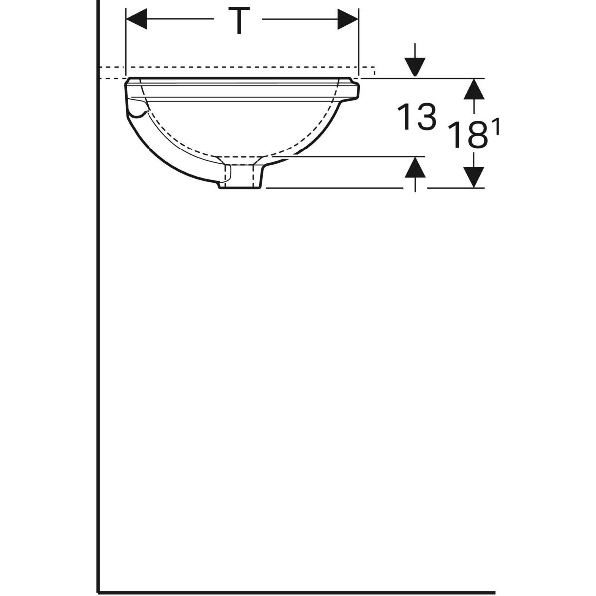 Умывальник овальный Geberit VariForm 50x46, 500.753.01.2
