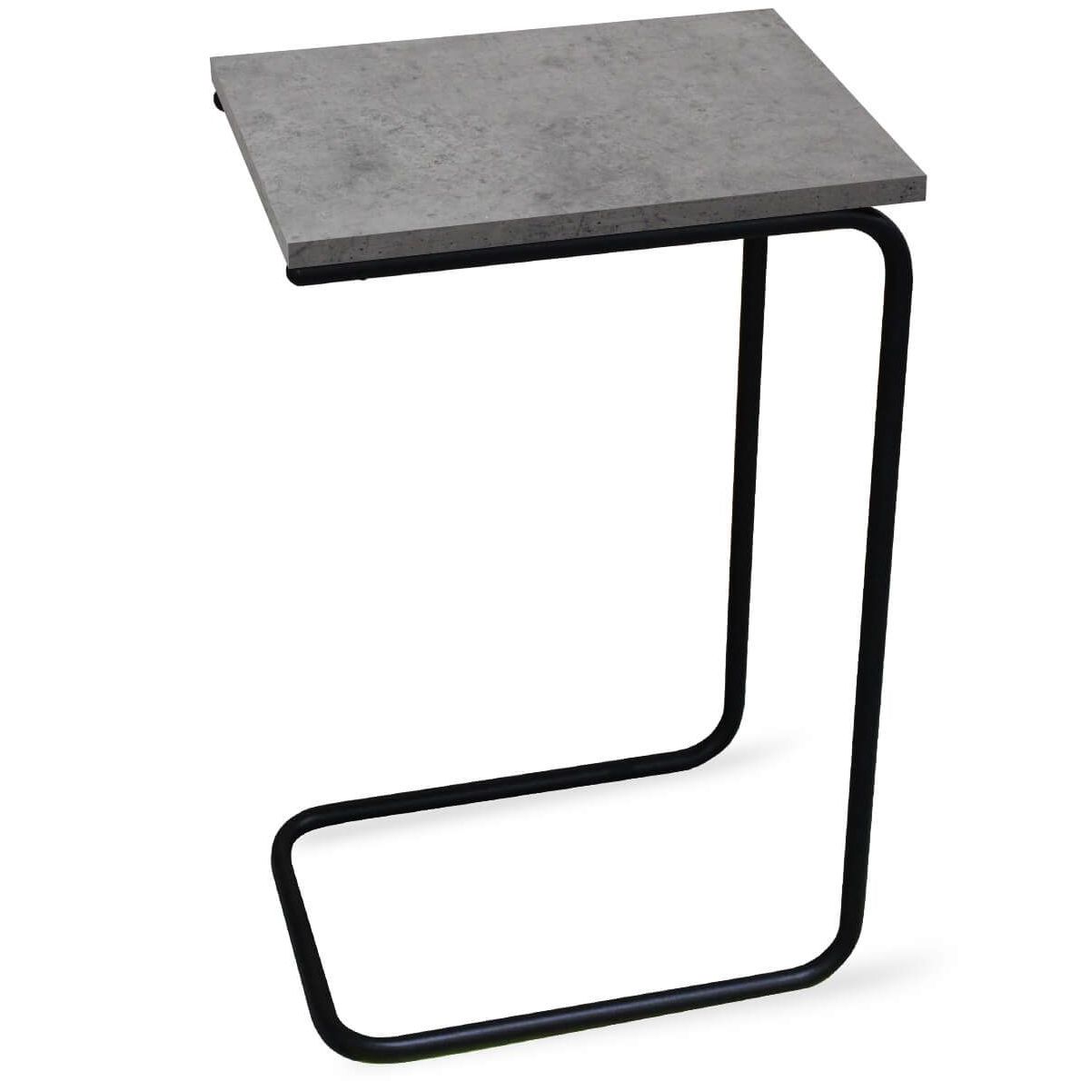 Столик журнальный Sheffilton SHT-CT9 бетон Чикаго светлый/черный муар, 205155