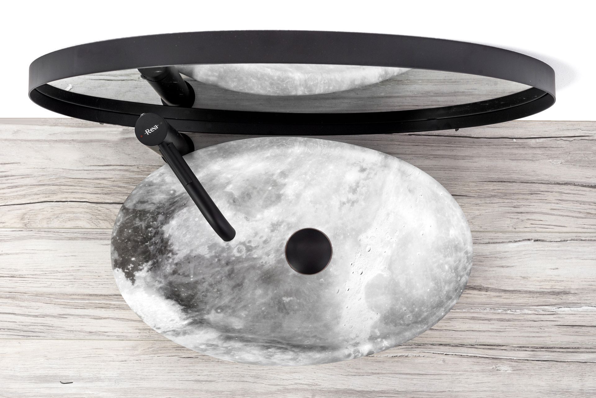 Умывальник Rea Roxy C Stone L.Grey 49x31, REA-U6651