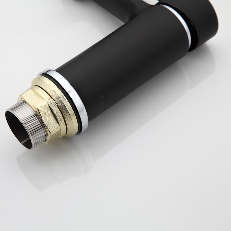 Смеситель для раковины черный/хром Frap F1042