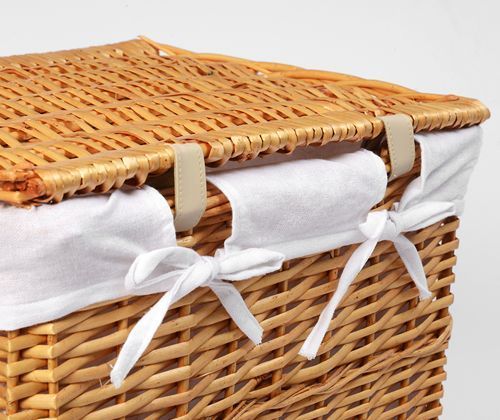 Плетеная корзина для белья с крышкой WasserKRAFT Ammer, WB-370-M