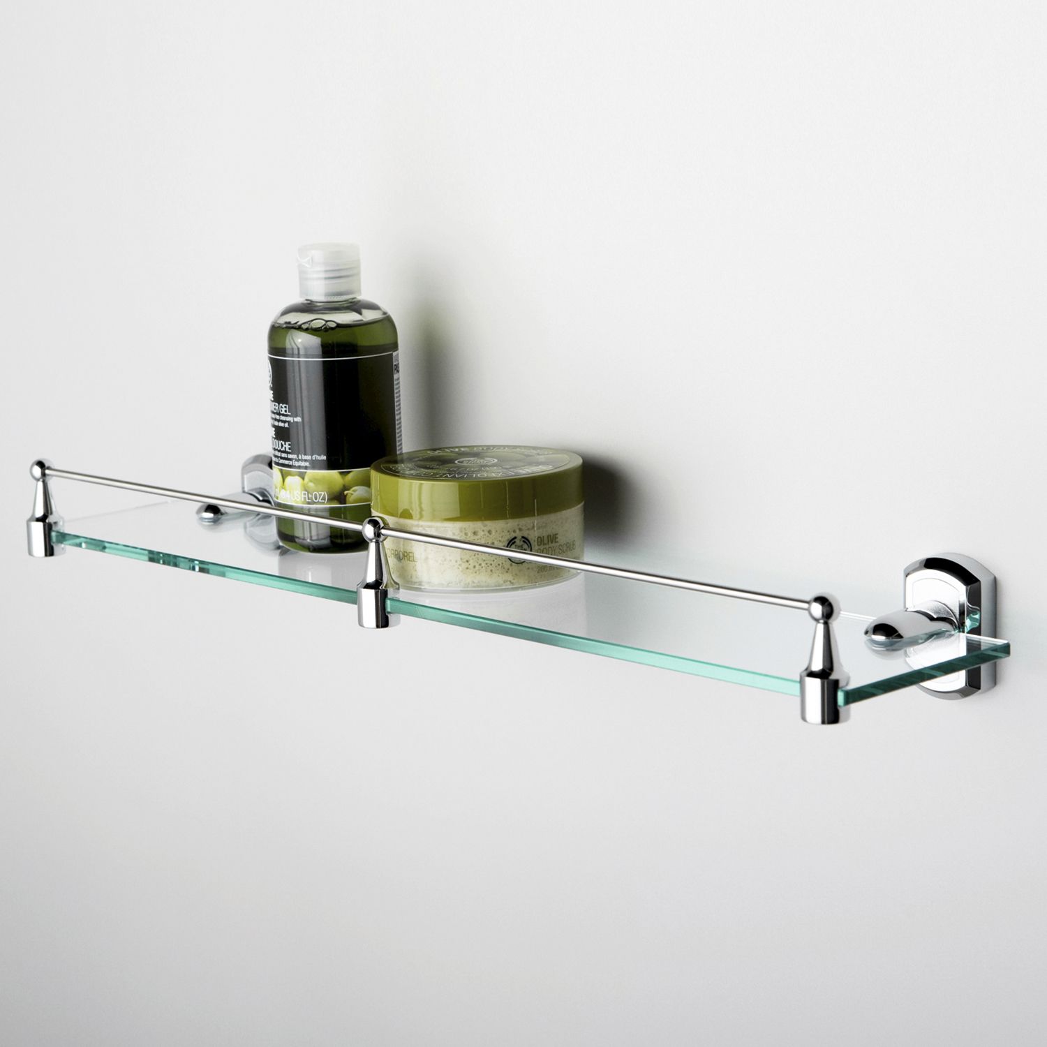 Полка стеклянная с бортиком WasserKRAFT Oder, K-3044