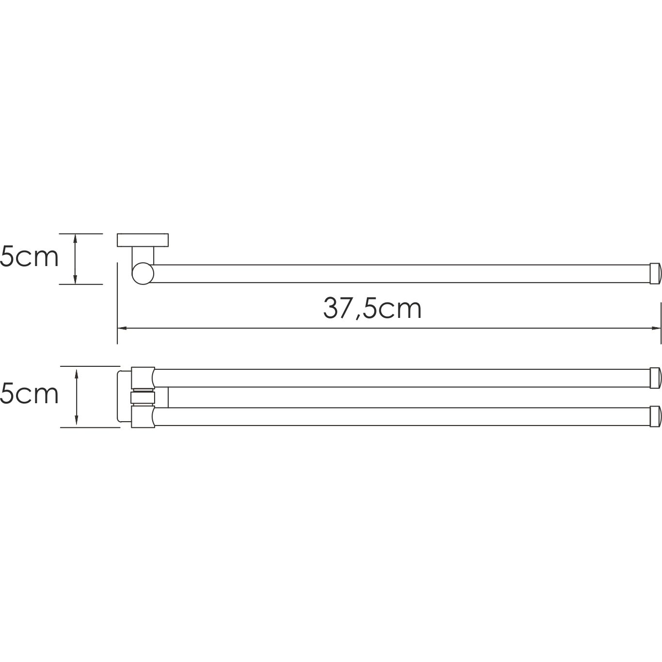 Держатель полотенец двойной WasserKRAFT Dill, K-3931