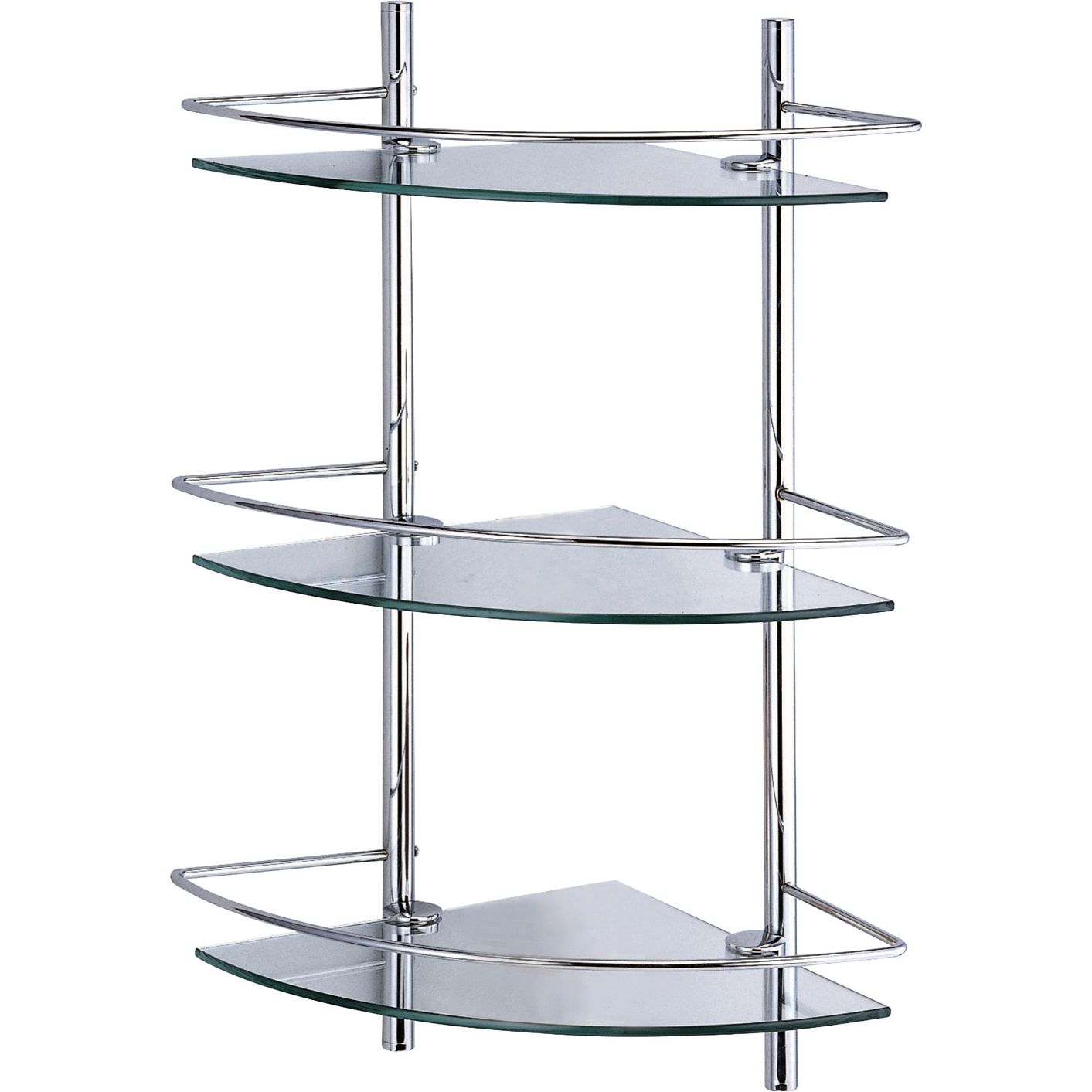 Полка стеклянная угловая, тройная WasserKRAFT, K-3133