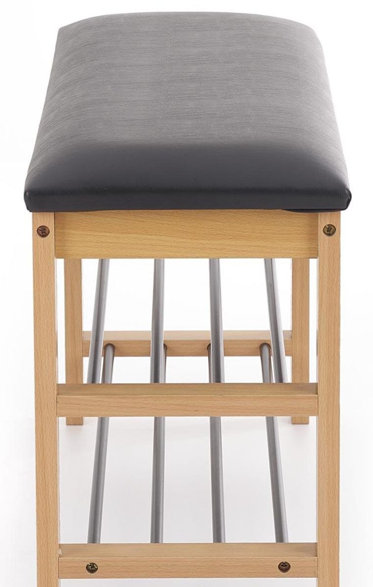 Полка для обуви Halmar ST-11 черный/дуб натуральный, V-CH-ST_11-STOJAK-NATURALNY