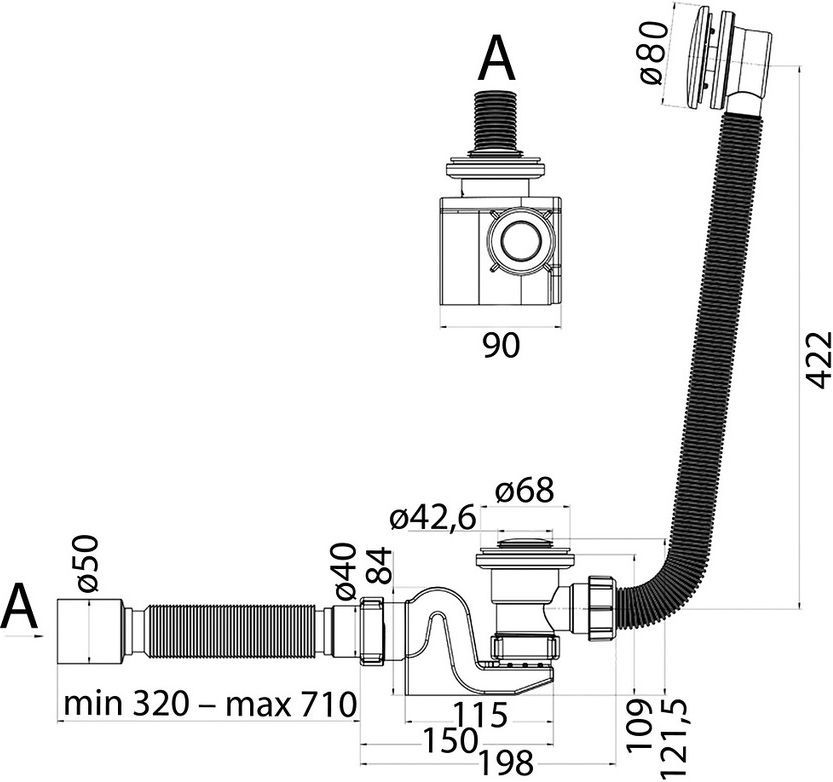 Слив-перелив Cezares, CZR-STP2-01