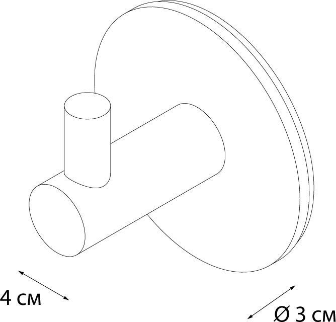 Крючок одинарный - 2 штуки Fixsen, FX-558B