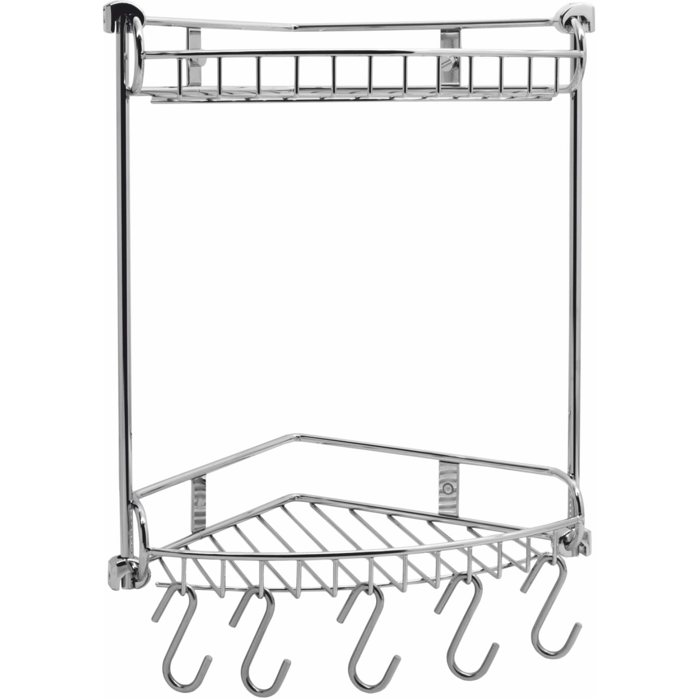 Полка металлическая угловая, двухъярусная WasserKRAFT, K-1222