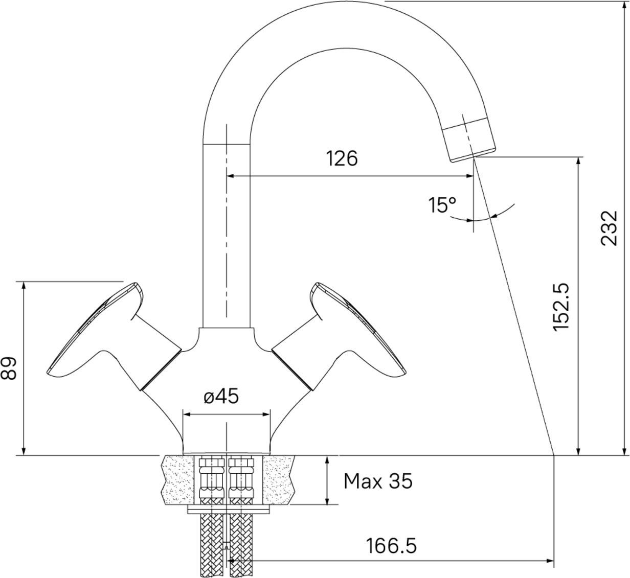 Смеситель для умывальника, Iddis Copter, COPSB00i01