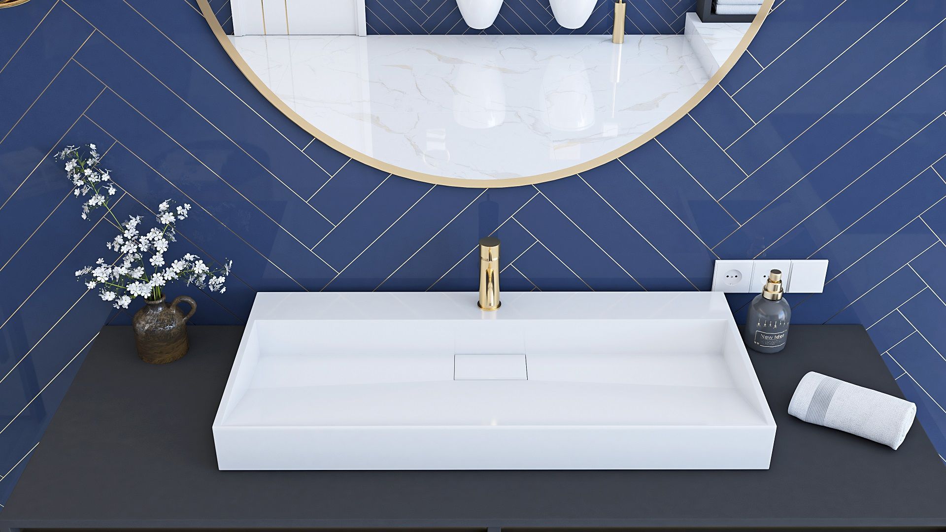 Умывальник Rea Goya 70x46, REA-U8902