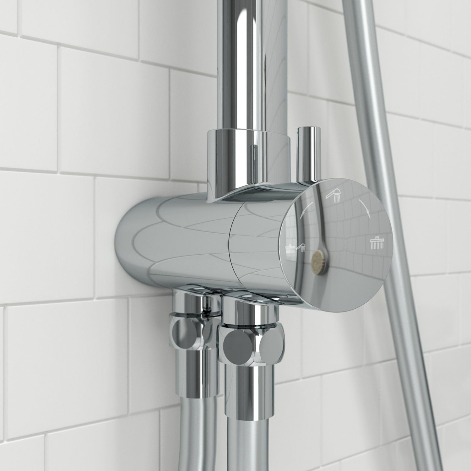 Душевой гарнитур с верхней лейкой, Iddis Swipe, SWI3F97i76