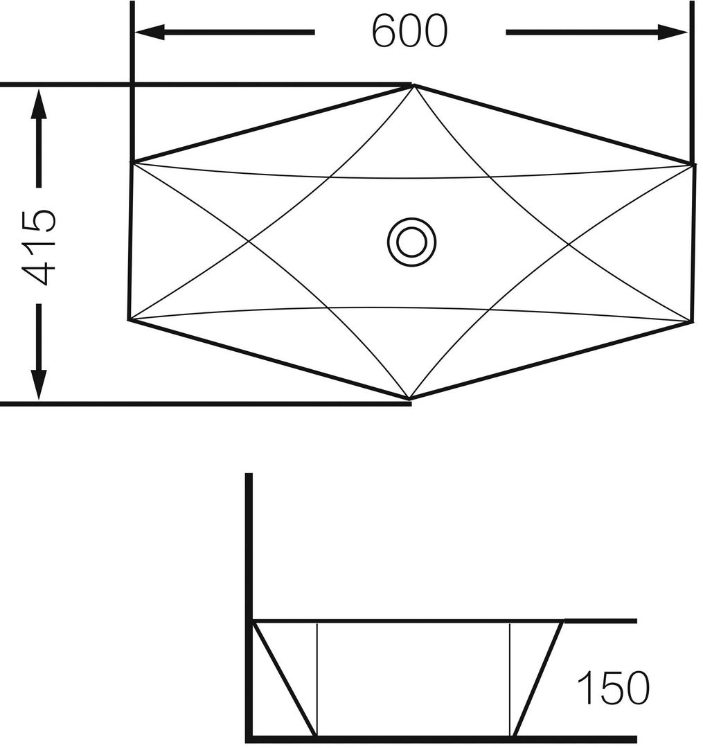 Умывальник накладной Grossman 60x41.5, GR-3030