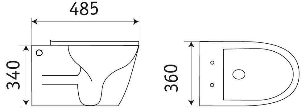 Унитаз подвесной CeramaLux, B2330