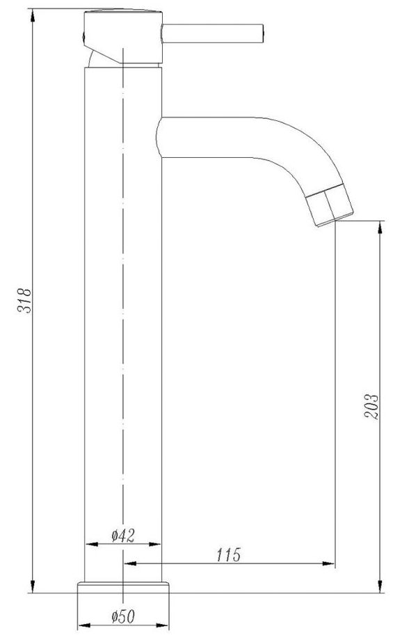 Смеситель для раковины Abber Wasser Kreis черный матовый, AF8111B