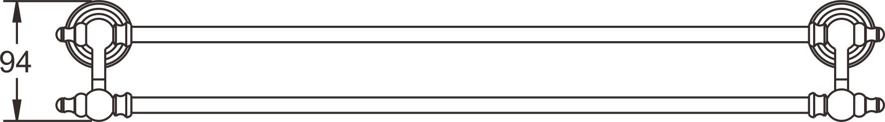Полотенцедержатель двойной Rose, RG1127