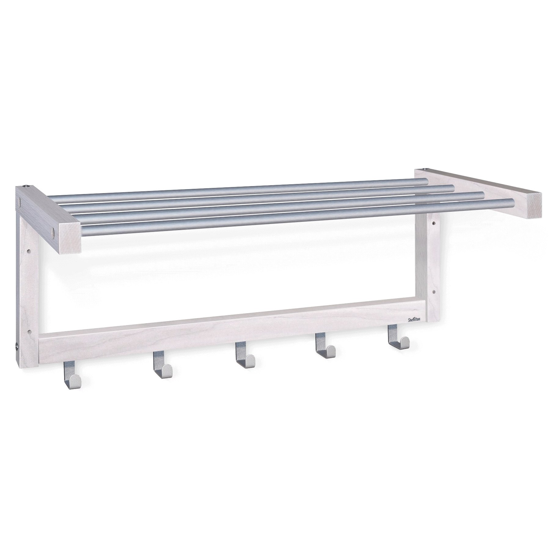 Вешалка Sheffilton Альберо SHT-WH4 беленый дуб/алюминий, 933035