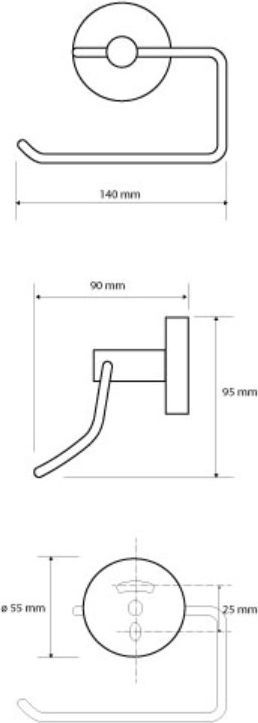 Держатель для бумаги без крышки Bemeta Dark, 104112040