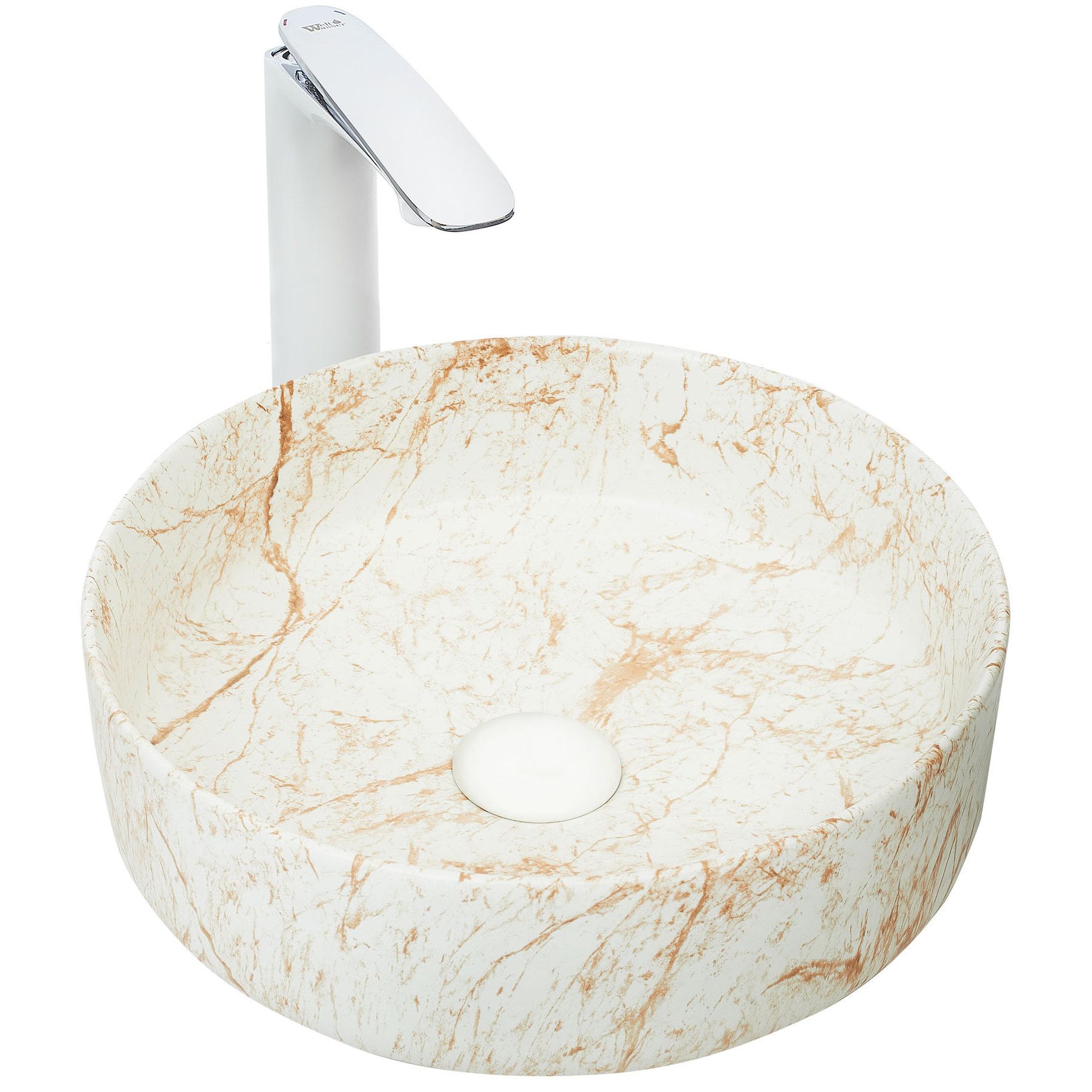 Раковина накладная WeltWasser ELBACH 3134 M829 35.5x35.5