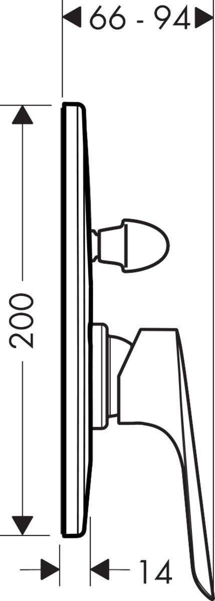 Смеситель для ванны Hansgrohe Logis E, 71408000