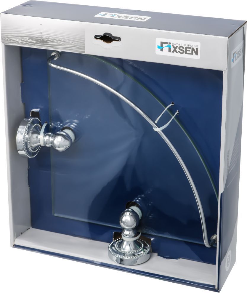 Полка стеклянная угловая Fixsen Style, FX-41103A