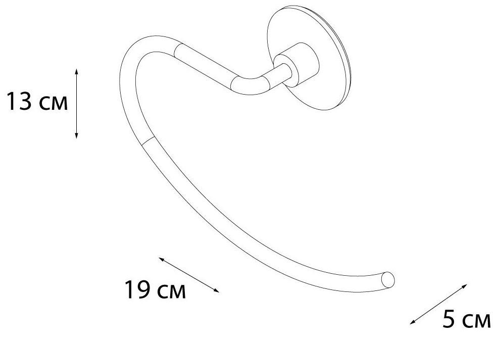 Полотенцедержатель полукольцо Fixsen Round, FX-92111