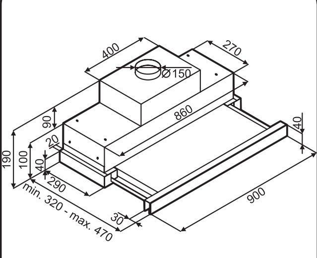 Кухонная вытяжка Maunfeld Galaxy 90 черный
