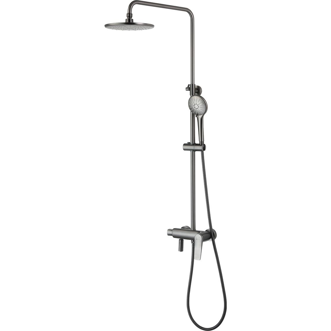 Смеситель для ванны с верхней душевой лейкой 3 функции Lemark Bronx, LM3762GM