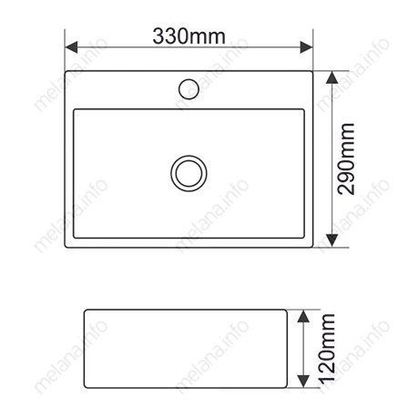 Раковина Melana 33x29, MLN-7440A