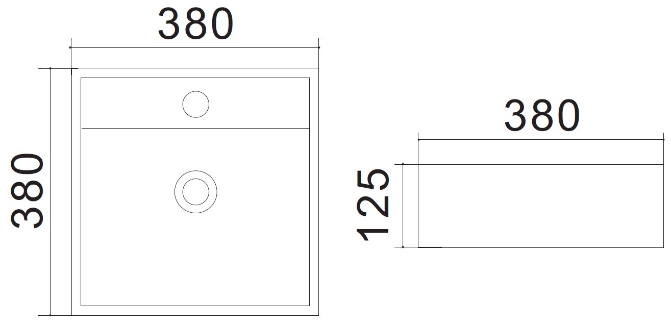Накладной умывальник Uptrend Medusa L 38x38, TR4148