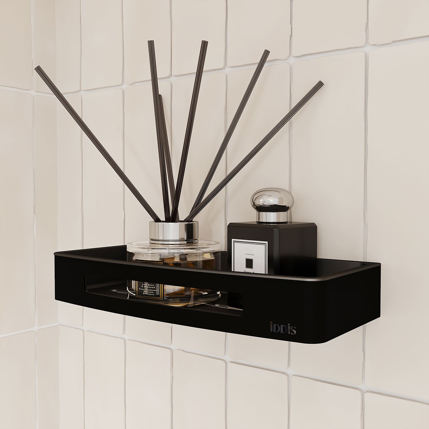 Полка, нержавеющая сталь, черная, Iddis , SHE10SBi44