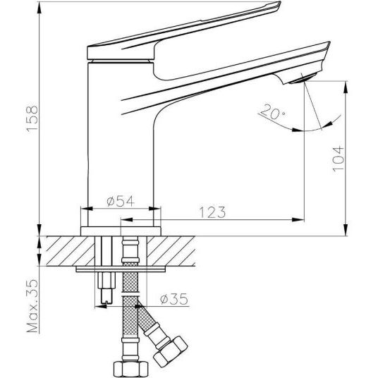 Смеситель для умывальника Haiba HB10548-7