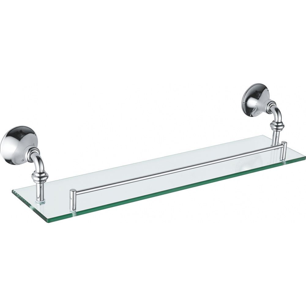 Полка стеклянная 1-ярусная хром Rose, RG1219