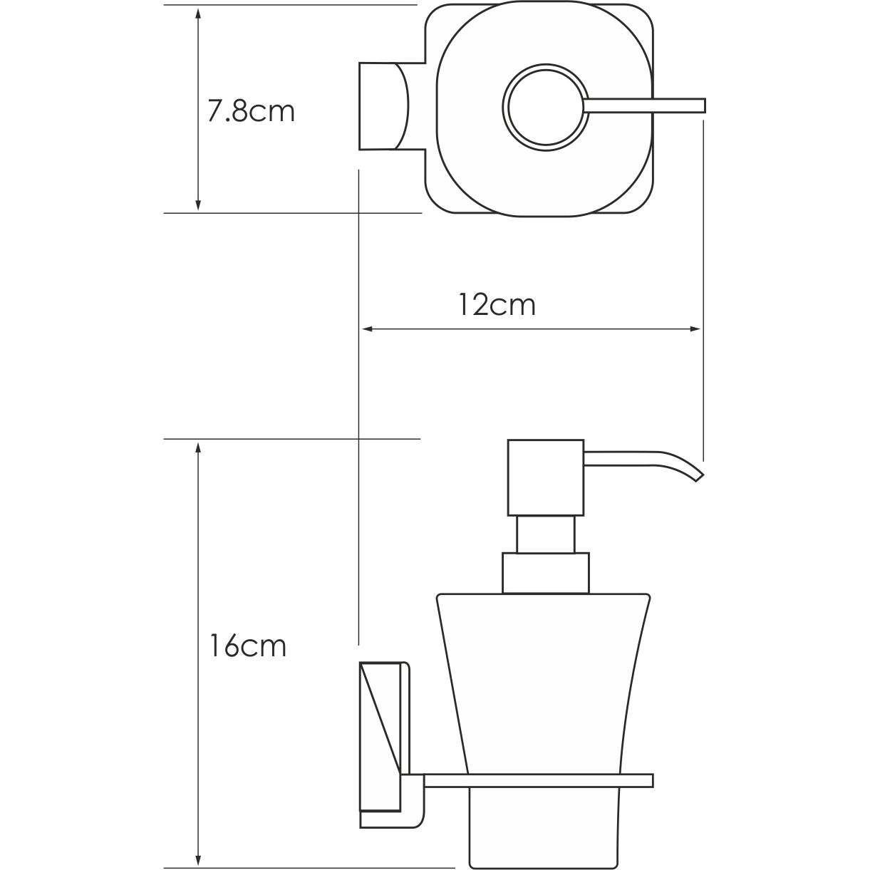 Дозатор для жидкого мыла WasserKRAFT Leine, K-5099WHITE
