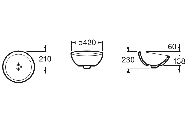 Умывальник Roca Bol 42, 7327876000