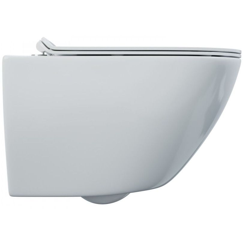 Унитаз подвесной Berges Puma XL Rimless с тонким сиденьем, 082126