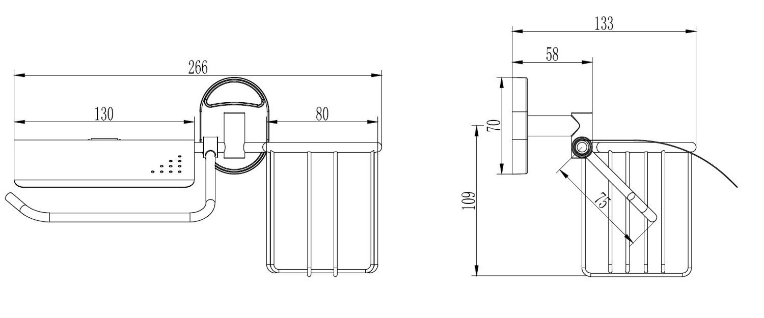 Держатель туалетной бумаги и освежителя Ledeme L1903-1