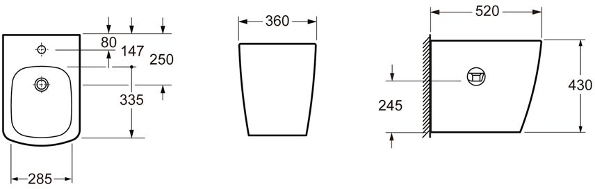 Напольное биде Lavinia Boho Aveo, 33060040