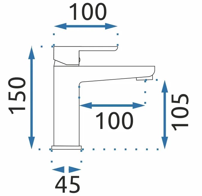 Смеситель для умывальника Rea Orix Black, REA-B5642