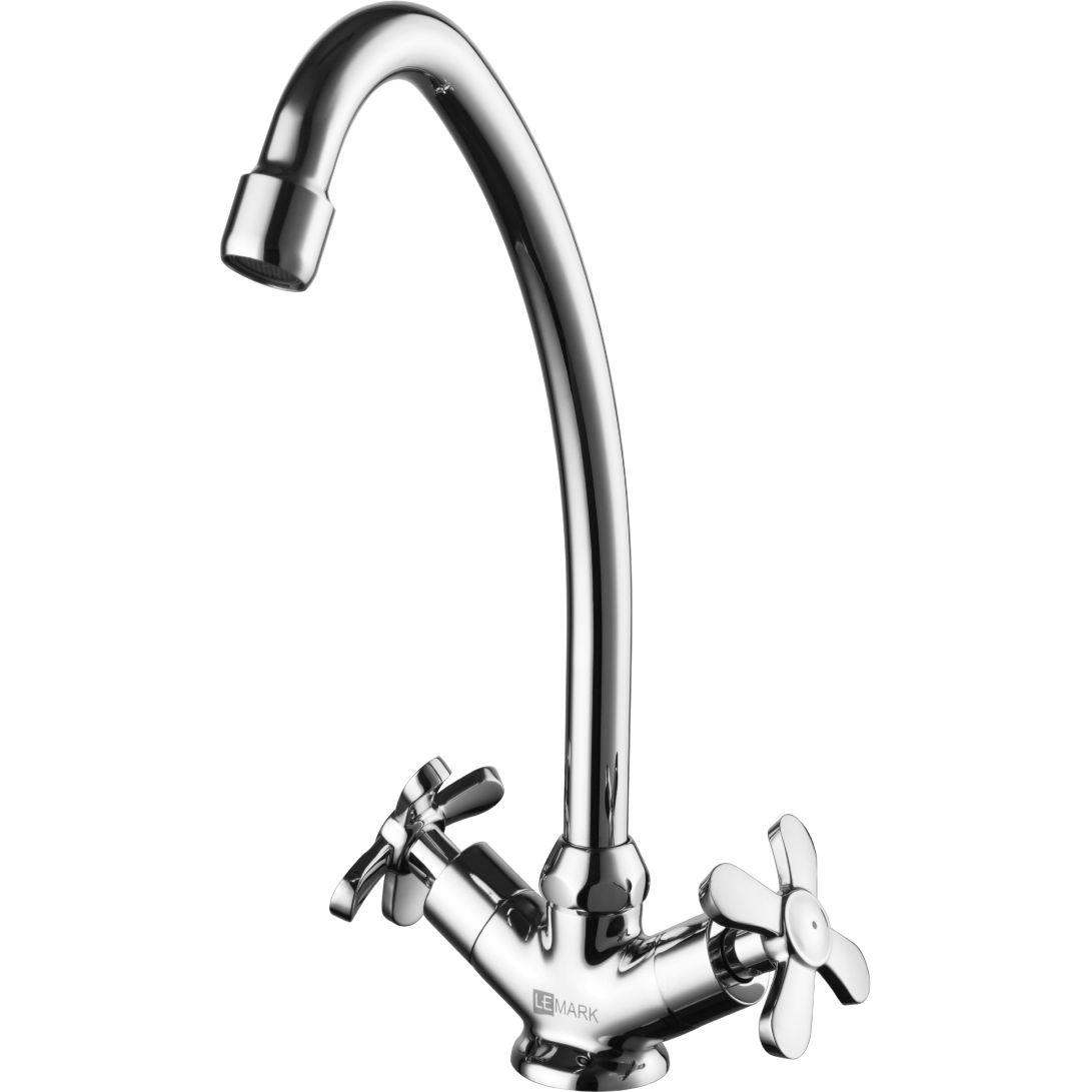 Смеситель для кухни двуручный с поворотным изливом 290 мм Lemark Partner, LM6544C