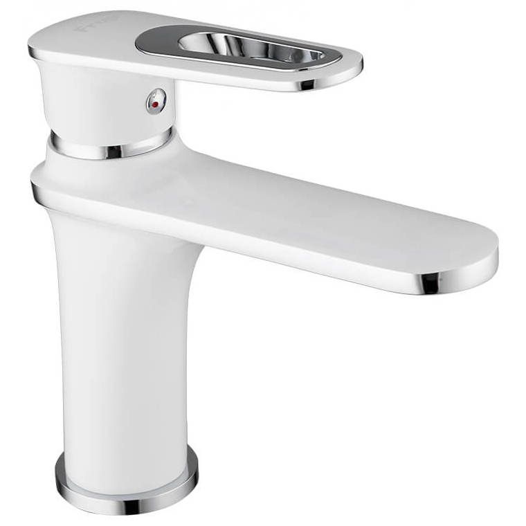 Смеситель для раковины белый/хром Frap F1049