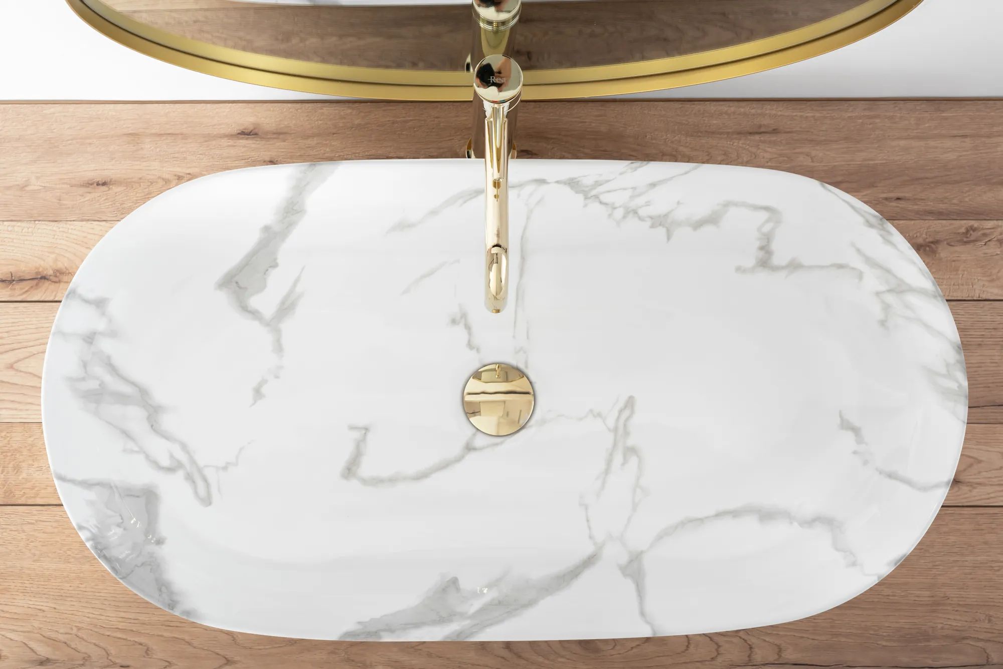 Умывальник Rea Cleo Shiny Marmo 81x41, REA-U8403