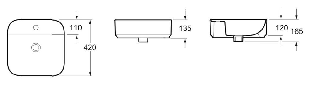 Накладная раковина Lavinia Boho Bathroom Sink Slim, 33311007