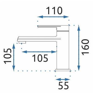 Смеситель для умывальника Rea Buzz Black Matt, REA-B6920