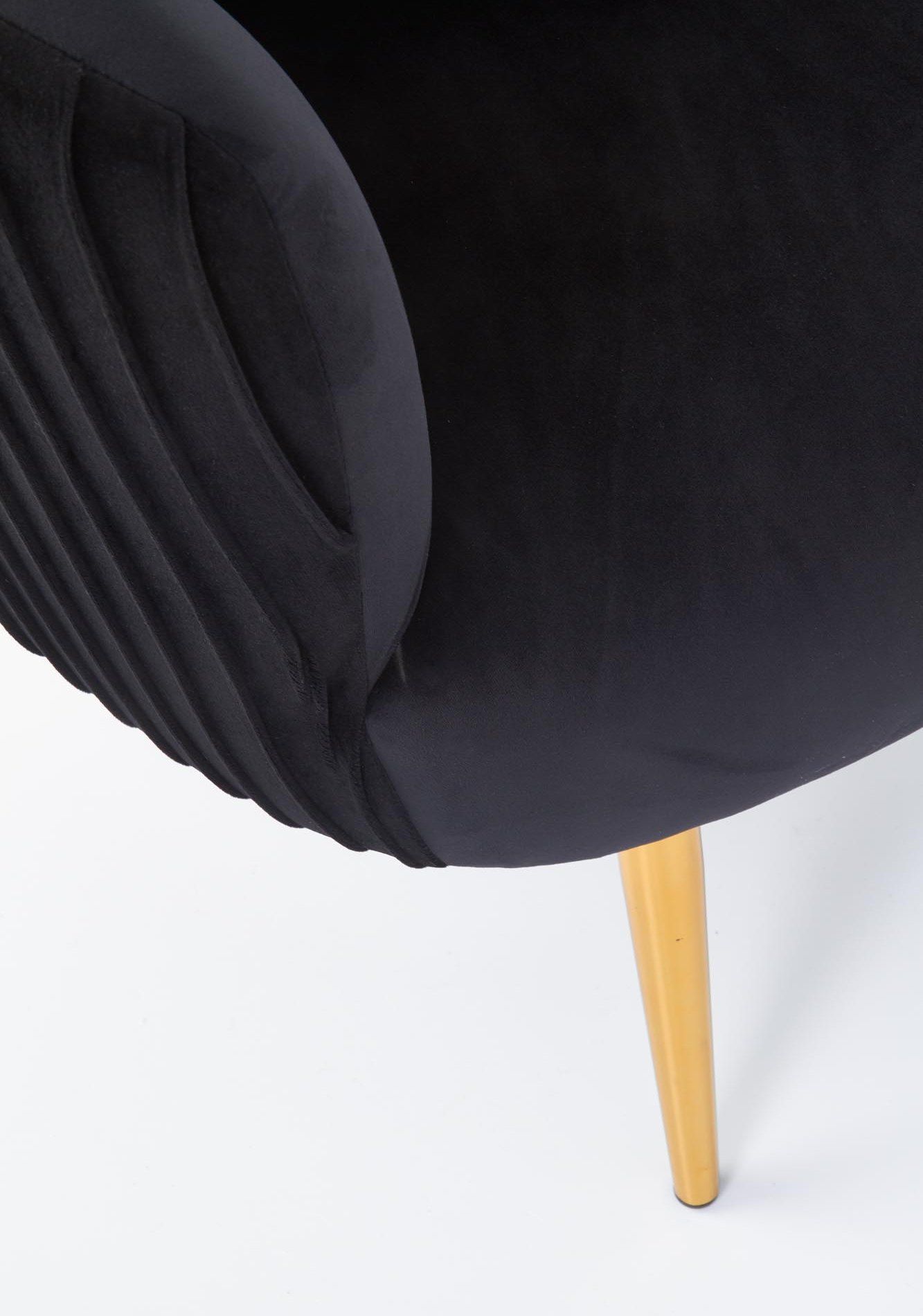 Кресло Halmar Crown черный/золотой, V-CH-CROWN-FOT-CZARNY